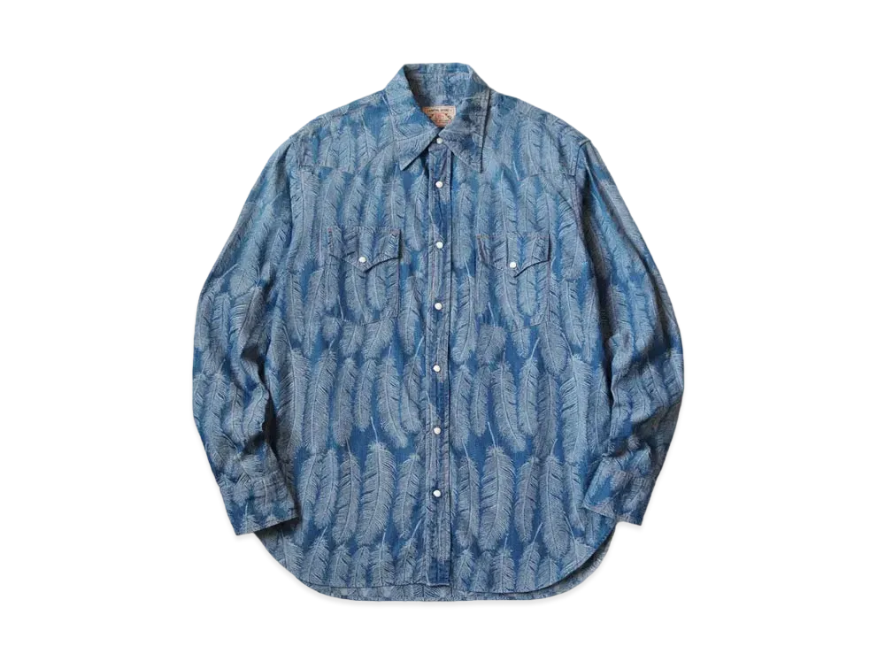 KAPITAL 5oz Magpie Denim Husky Western Shirt "Indigo"