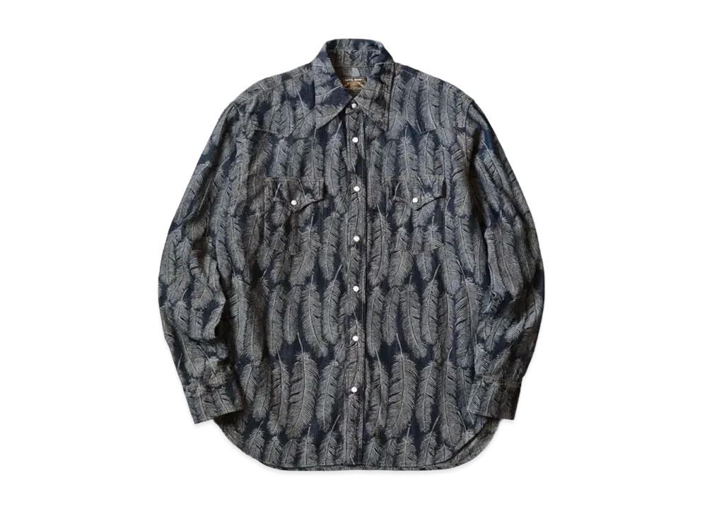 KAPITAL 5oz Magpie Denim Husky Western Shirt 