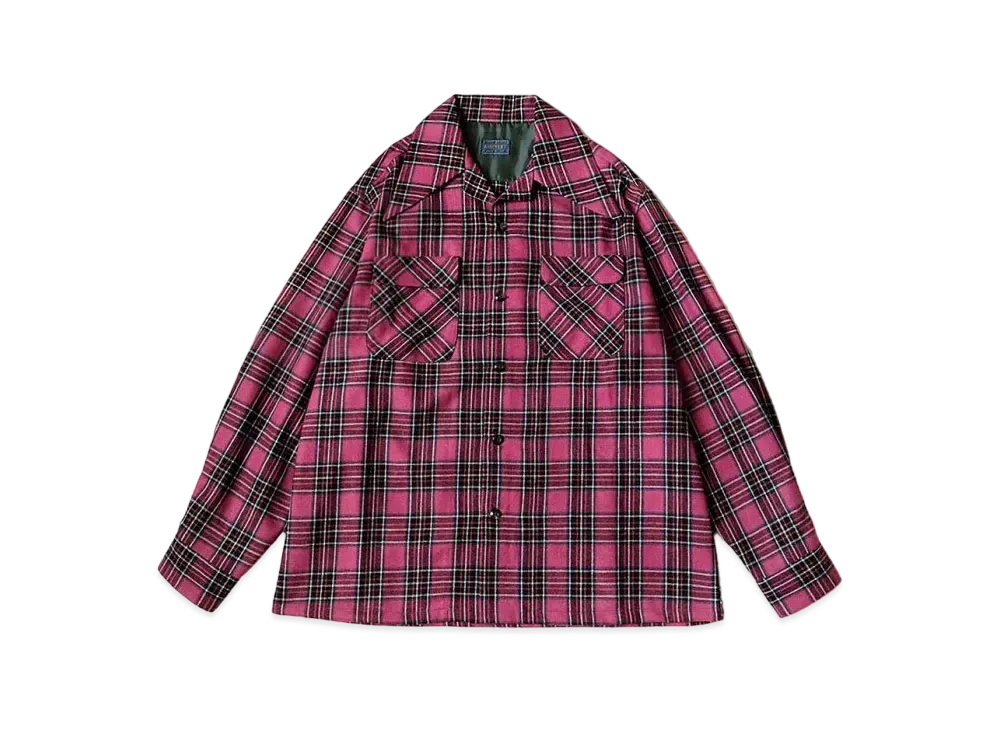 KAPITAL Wool Check Wrangle Color Board Shirt "Pink"