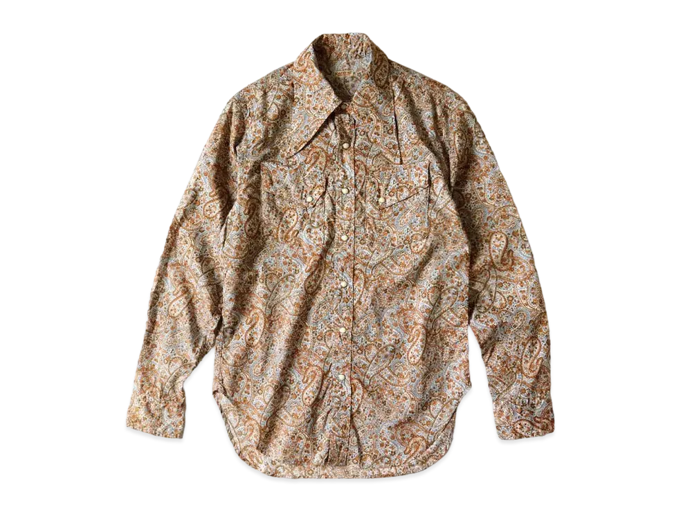 KAPITAL Lawn Paisley Wrangle Color Western Shirt "Brown"