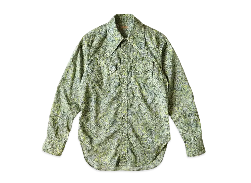 KAPITAL Lawn Paisley Wrangle Color Western Shirt "Yellow"