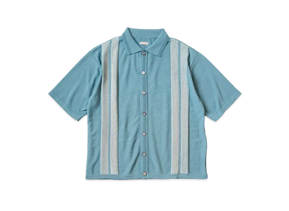 KAPITAL 14G Cotton Knit Tennessee Aloha Shirt "Turquoise"