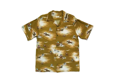 KAPITAL Rayon Kamikaze Aloha Shirt "Gold"