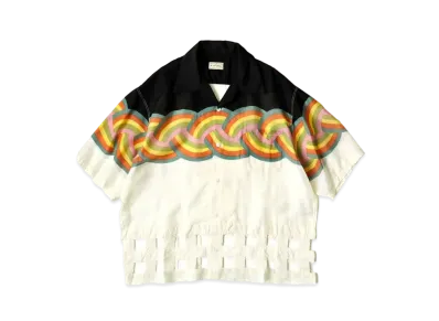 KAPITAL Silk Rayon Rainbow Wind Pen Aloha Shirt "Black"