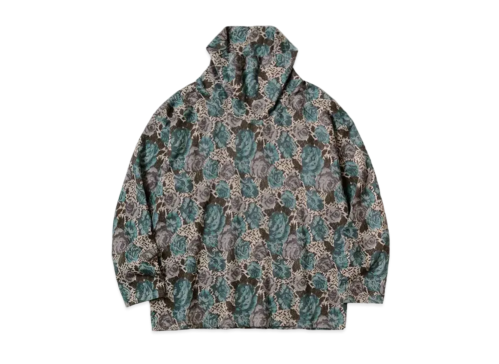 KAPITAL Gobelin India Baggy High Neck Long Tee "Sax"