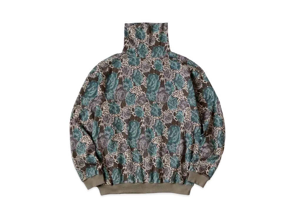 KAPITAL Gobelin India High Neck Long Tee "Sax"