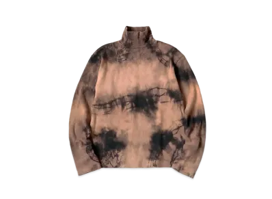 KAPITAL Waffle India High Neck Long Tee "Black Brown"