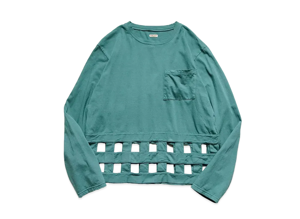 KAPITAL 20 India Wind Pen Long Tee "Turquoise"