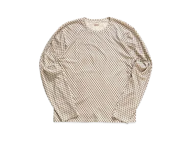 KAPITAL 20 India Chima Pattern Crew Long Tee "Kinari"