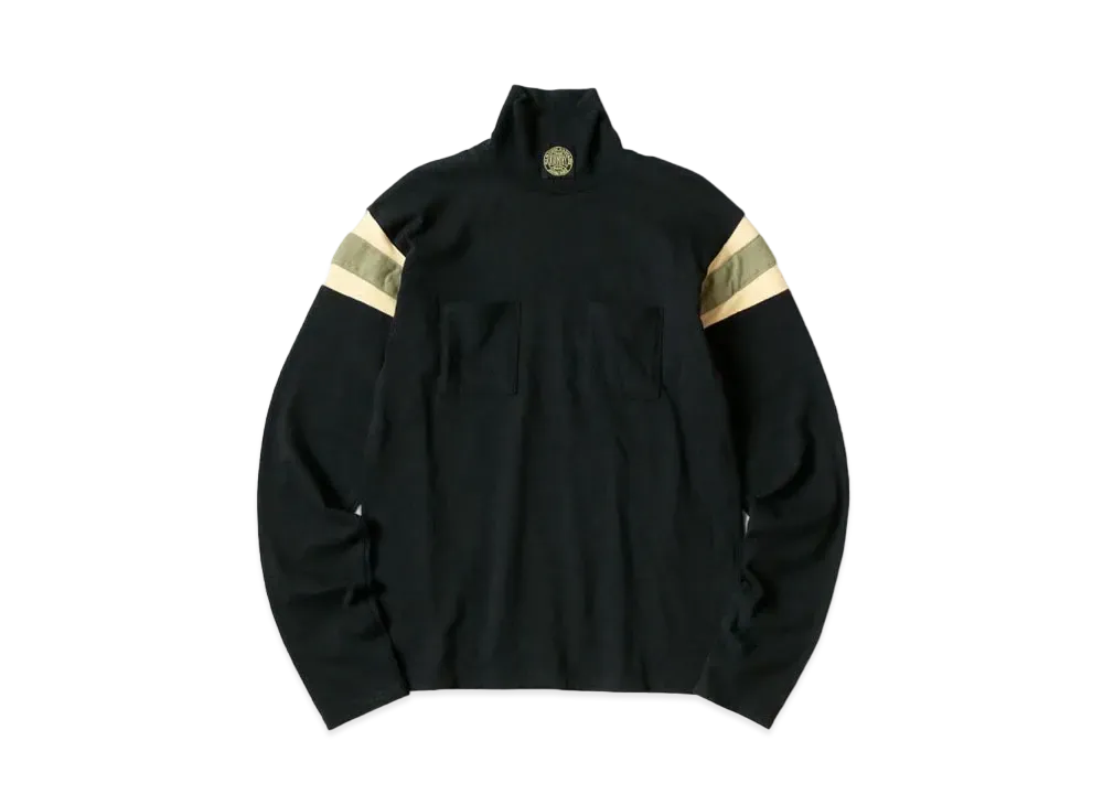 KAPITAL 20 India Hard Ball High Neck Pocket Long Tee "Black"