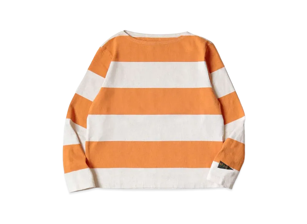 KAPITAL Border India Boat Neck Long Tee "Kinari"