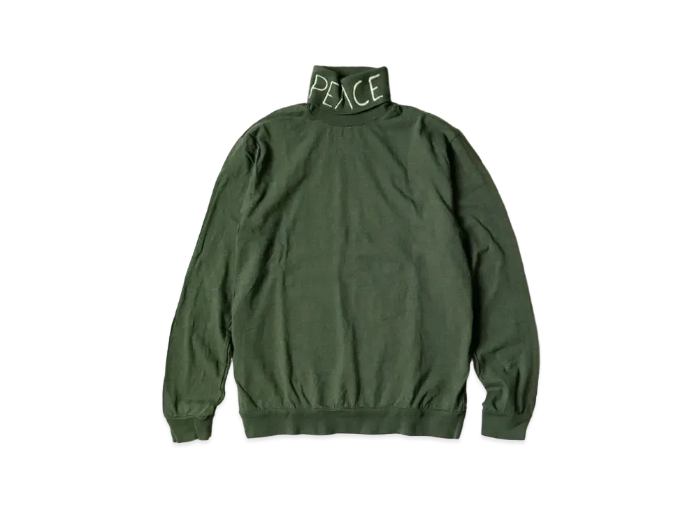 KAPITAL 18.5 India High Neck Long Tee "Green"