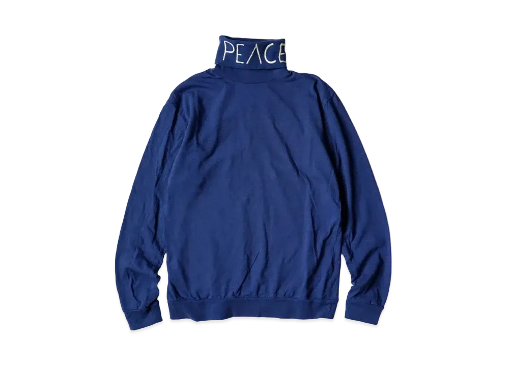 KAPITAL 18.5 India High Neck Long Tee "Blue"