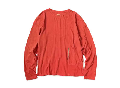 KAPITAL Gauze India Biscuit Pocket Long Tee "Red"