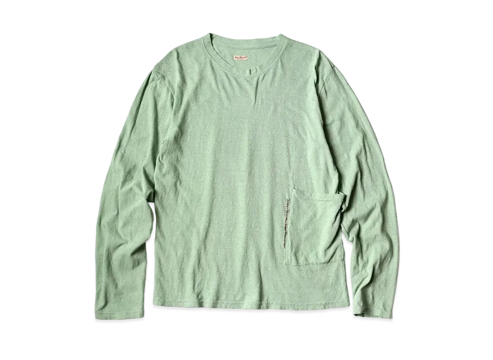 KAPITAL Gauze India Biscuit Pocket Long Tee "Mint"