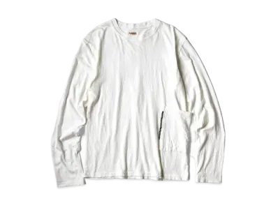 KAPITAL Gauze India Biscuit Pocket Long Tee "White"