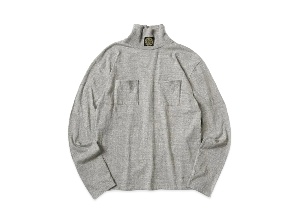 KAPITAL Top India High Neck Pocket Long Tee "Grey"