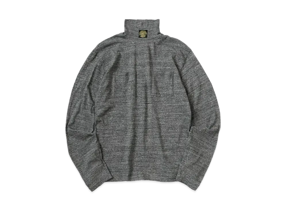 KAPITAL Top India High Neck Pocket Long Tee "Charcoal"