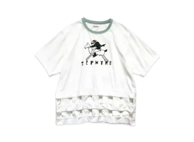 KAPITAL 20 India Wind Pen Ringer Tee "White"