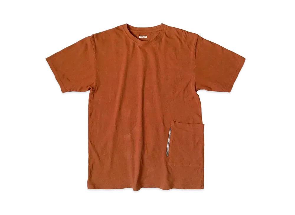 KAPITAL Gauze India Biscuit Pocket Tee "Brown"