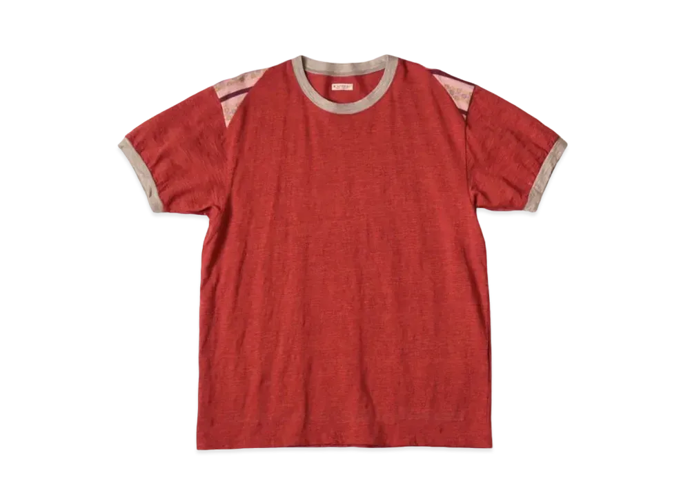KAPITAL Heather India Florida Ringer Tee "Red"