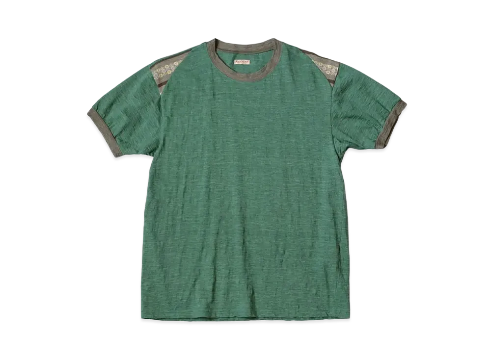KAPITAL Heather India Florida Ringer Tee "Green"