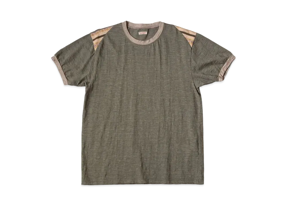 KAPITAL Heather India Florida Ringer Tee "Khaki"
