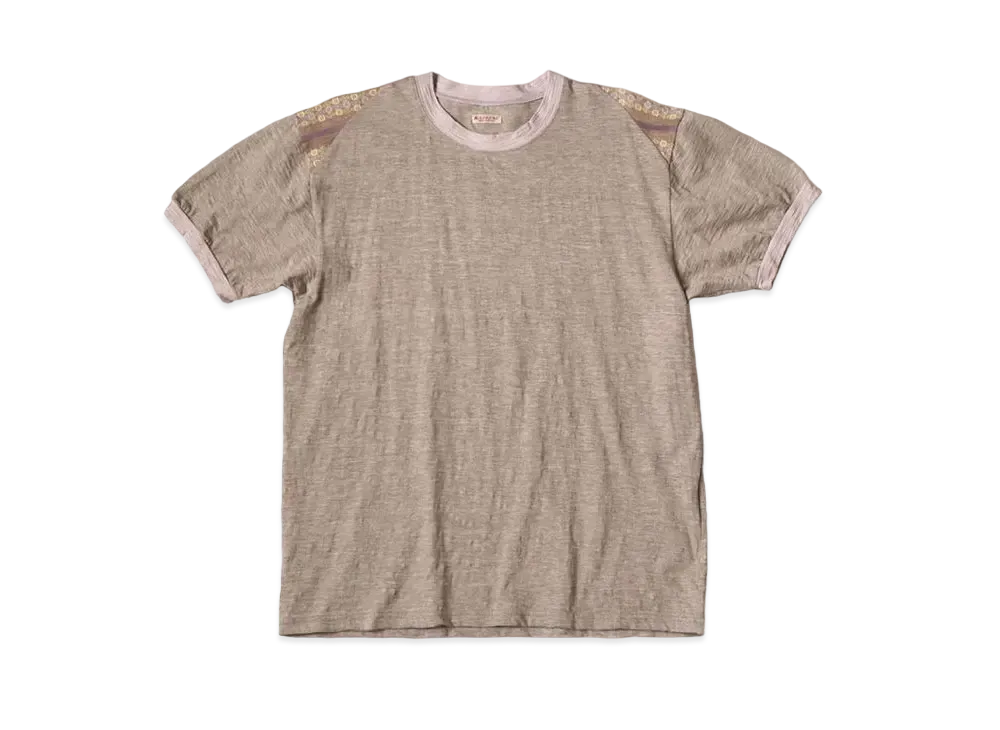 KAPITAL Heather India Florida Ringer Tee "Beige"