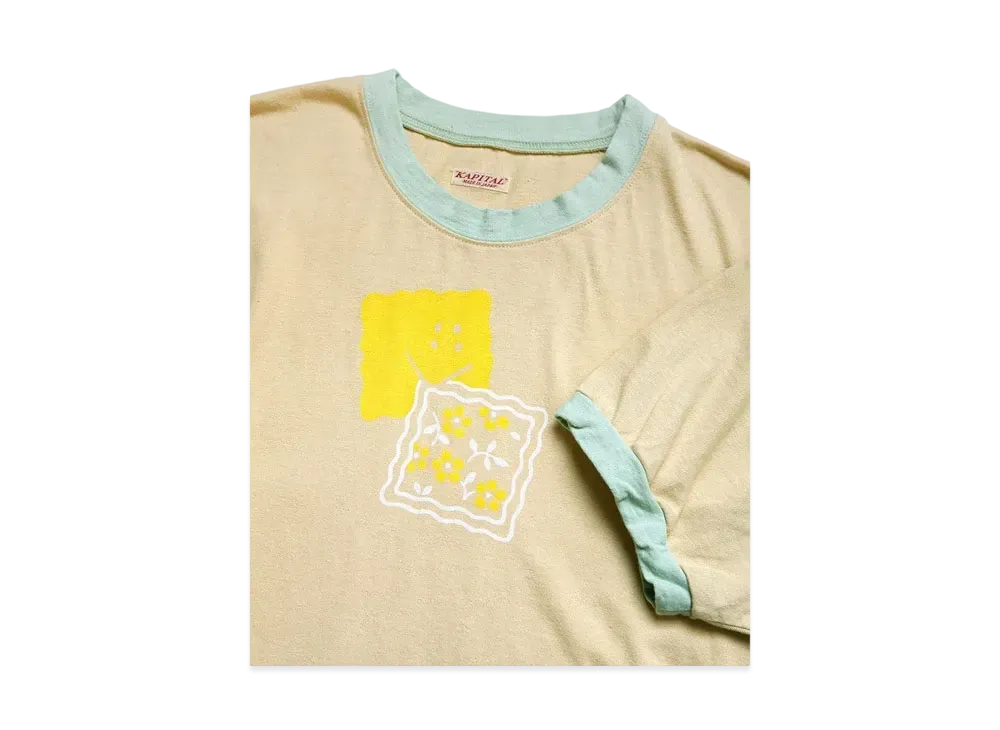 KAPITAL 20 India Ringer Tee "Beige"
