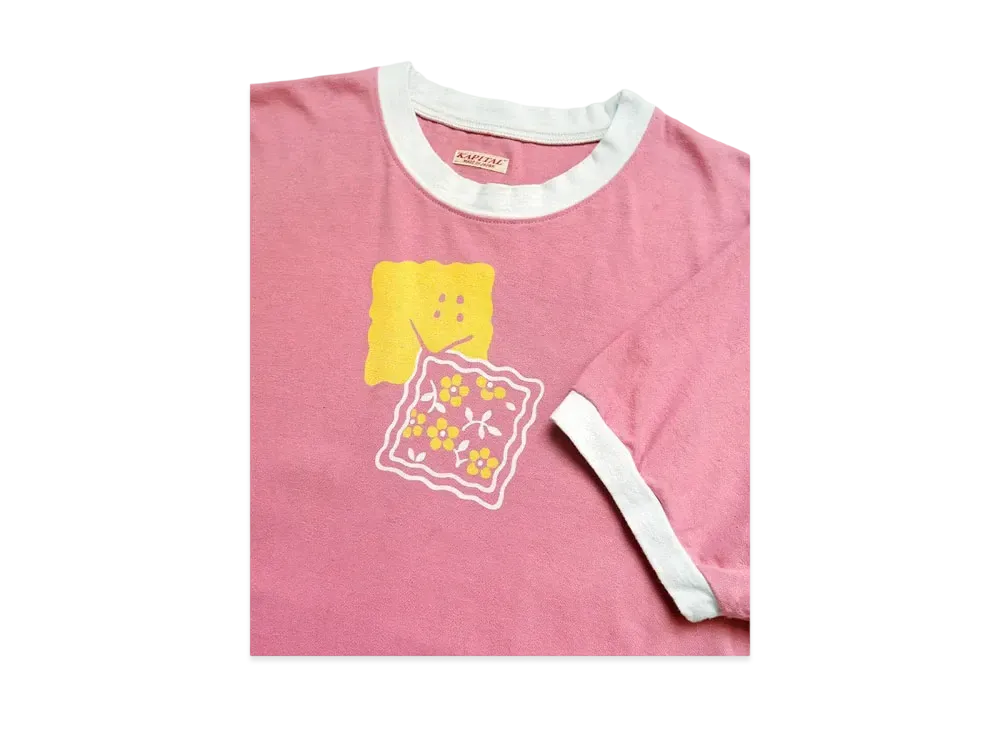KAPITAL 20 India Ringer Tee "Pink"