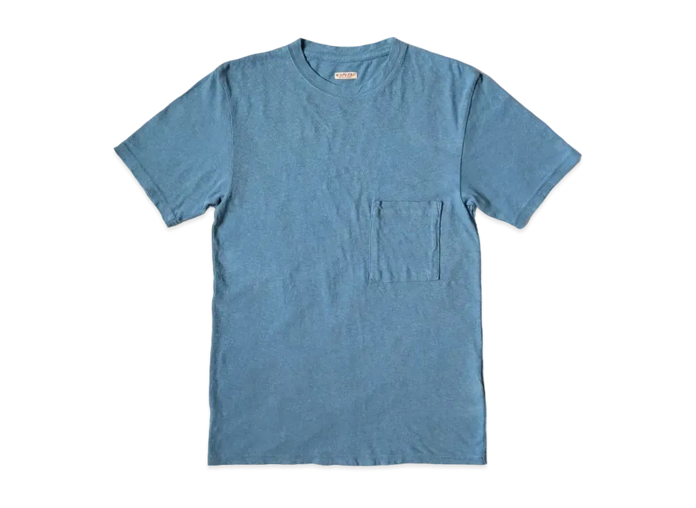 KAPITAL Gauze India Pocket Tee "Light Blue"