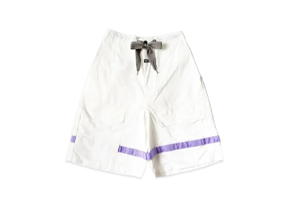 KAPITAL Ripstop Nouvelle Shuttle Shorts "White Purple"