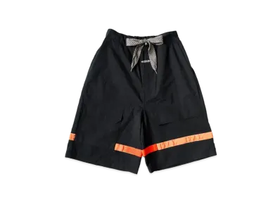 KAPITAL Ripstop Nouvelle Shuttle Shorts "Black Orange"
