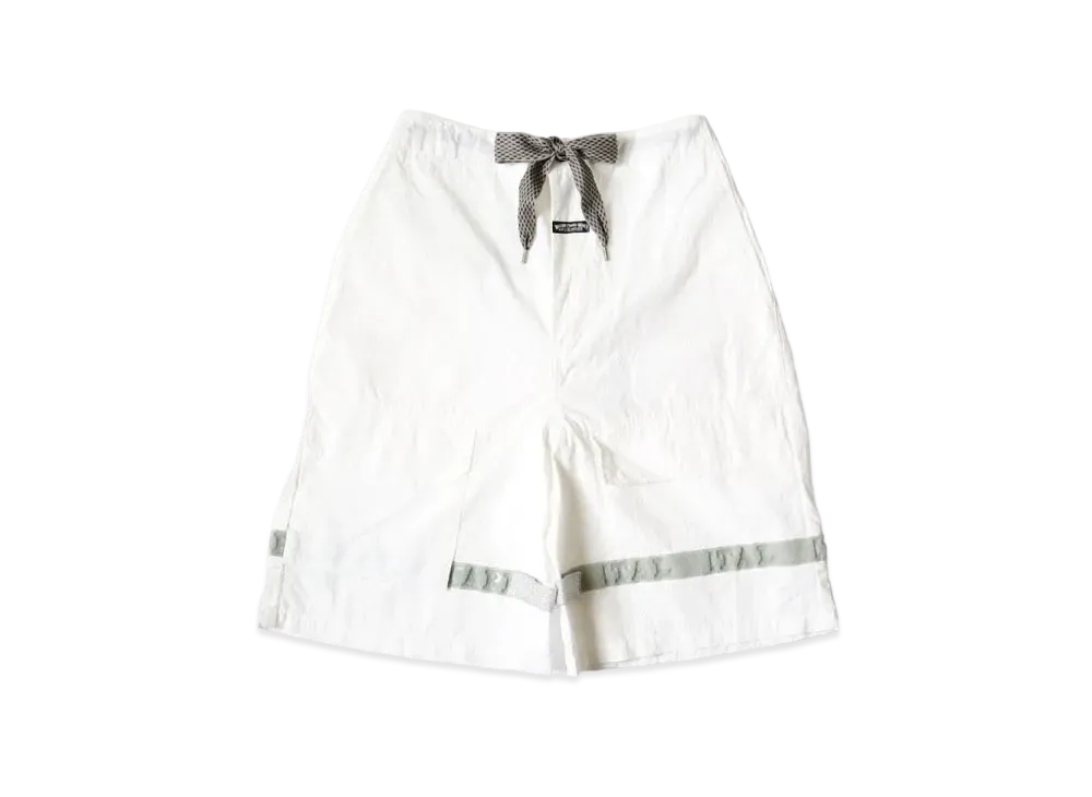 KAPITAL Ripstop Nouvelle Shuttle Shorts "White Grey"