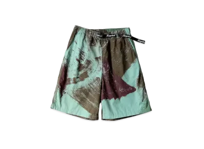 KAPITAL Coma Burberry Brush Camo Easy Shorts "Turquoise"
