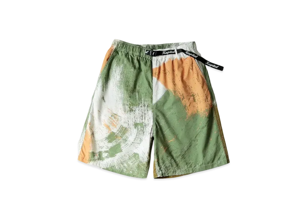 KAPITAL Coma Burberry Brush Camo Easy Shorts "White"