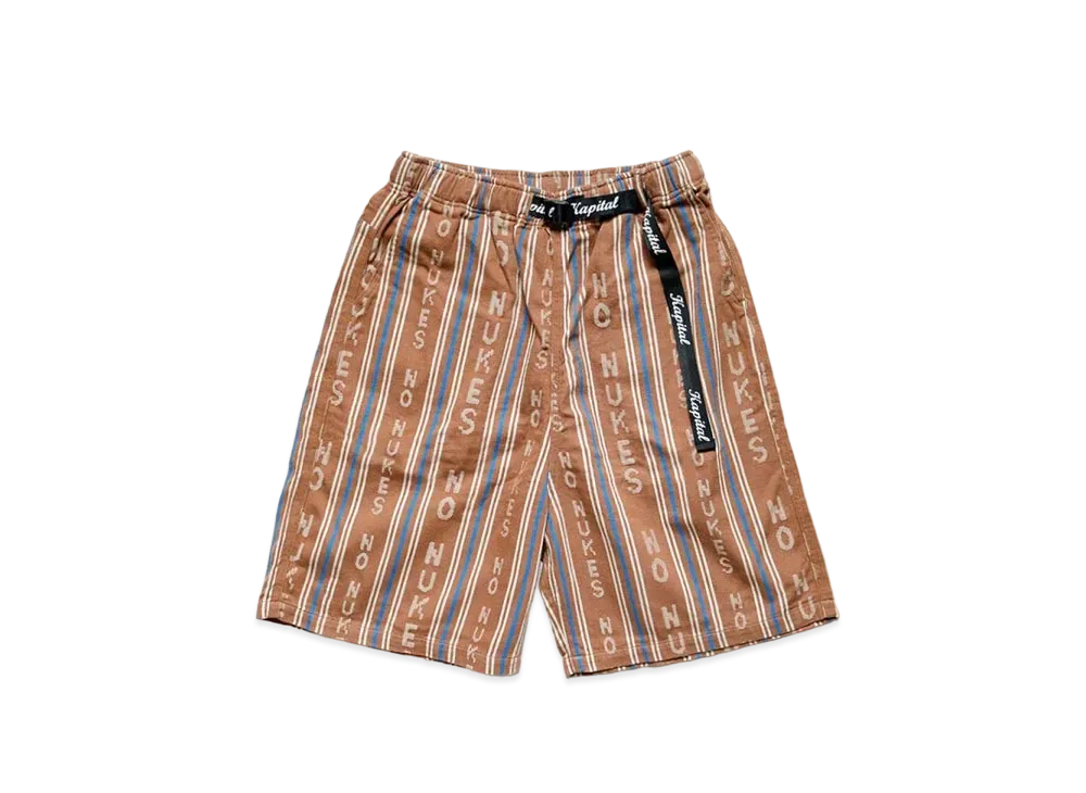 KAPITAL Hope Stripe Easy Shorts "Brown"