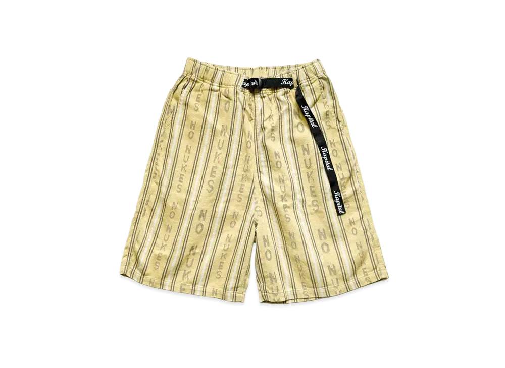 KAPITAL Hope Stripe Easy Shorts "Yellow"