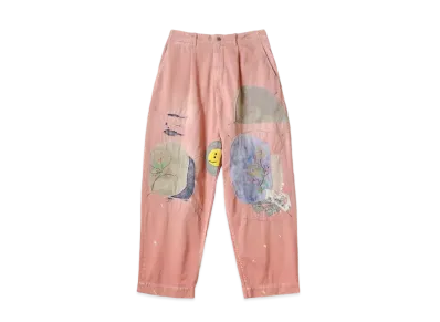 KAPITAL Katsuragi High Waist Neem Pants "Pink"