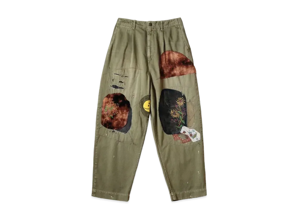 KAPITAL Katsuragi High Waist Neem Pants "Khaki"