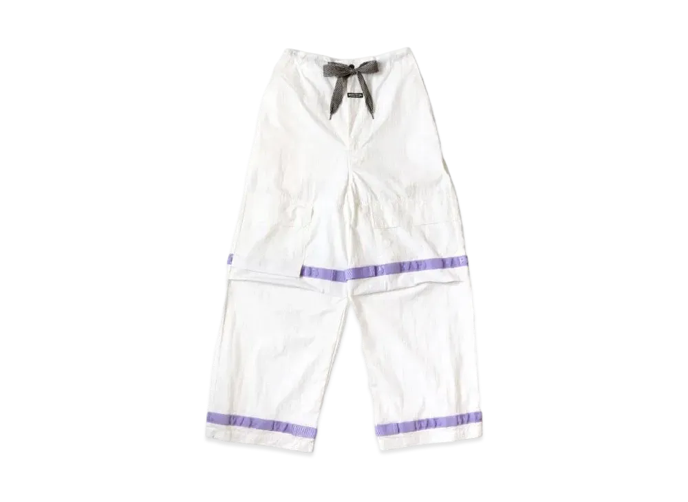 KAPITAL Ripstop Nouvelle Shuttle Pants "White"