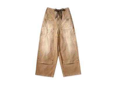 KAPITAL Canvas W Knee Easy Baggy Pants "Gold"