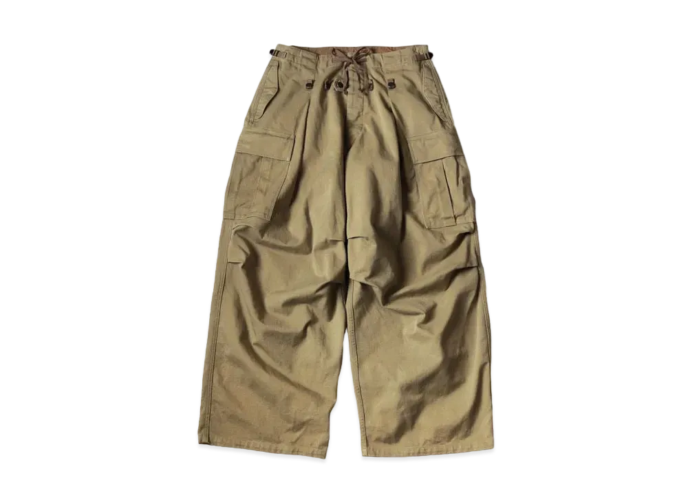 KAPITAL Heavy Drill Jumbo Cargo Pants "Beige"