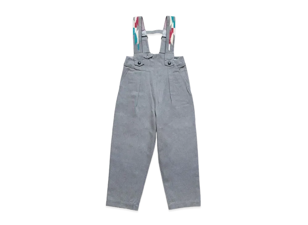 KAPITAL Heather Canvas Ortega Overalls "Grey"