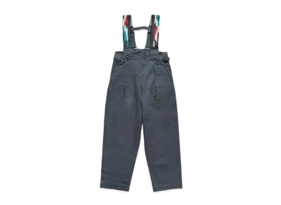 KAPITAL Heather Canvas Ortega Overalls "Black"