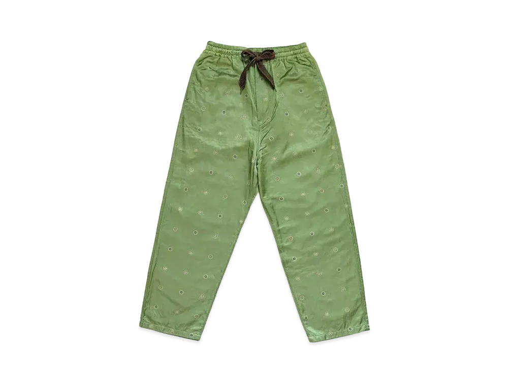 KAPITAL Cotton Rayon Fleece Lining Easy Pants "Khaki"