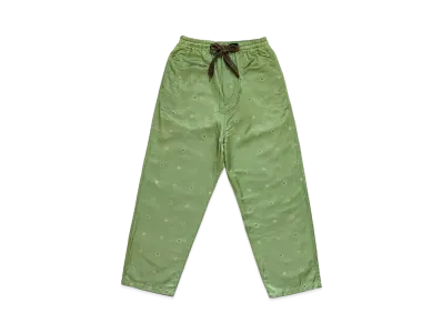 KAPITAL Cotton Rayon Fleece Lining Easy Pants "Khaki"