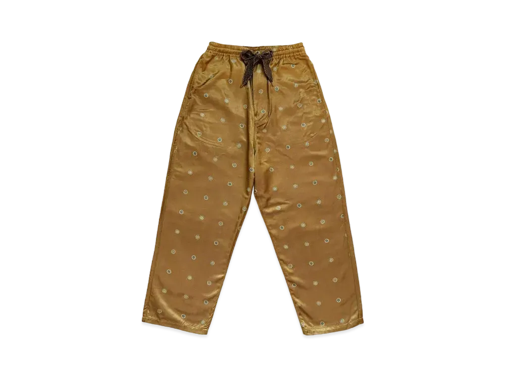 KAPITAL Cotton Rayon Fleece Lining Easy Pants "Gold"