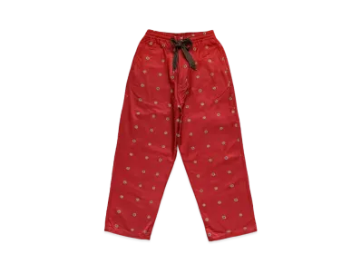 KAPITAL Cotton Rayon Fleece Lining Easy Pants "Red"