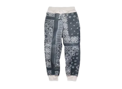 KAPITAL Fleece Bandanna Sweat Rib Pants "Black"